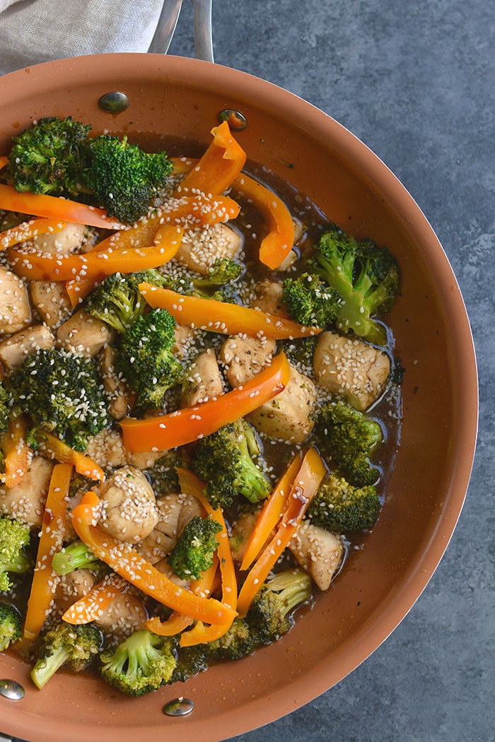 Meal Prep Chicken Teriyaki Broccoli! A classic recipe made with less sugar and soy free. An easy recipe that's quick, delicious and nutritious! Gluten Free + Low Calorie