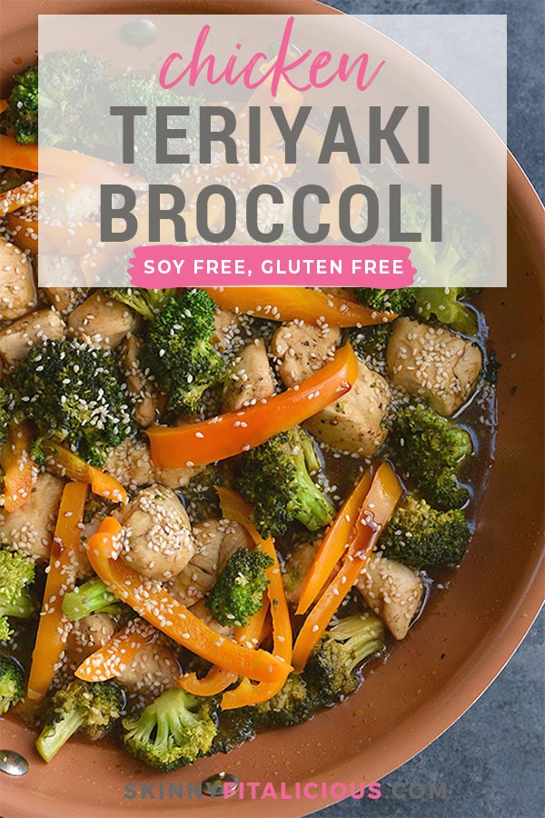 Meal Prep Chicken Teriyaki Broccoli! A classic recipe made with less sugar and soy free. An easy recipe that's quick, delicious and nutritious! Gluten Free + Low Calorie