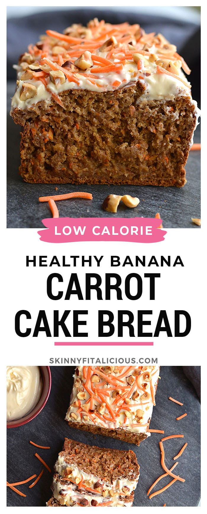 Banana Carrot Cake Bread is a healthier, refined sugar free bread the whole family will love! A one bowl recipe with a few simple ingredients. A wholesome bread for snacking that doubles as a healthier dessert.
