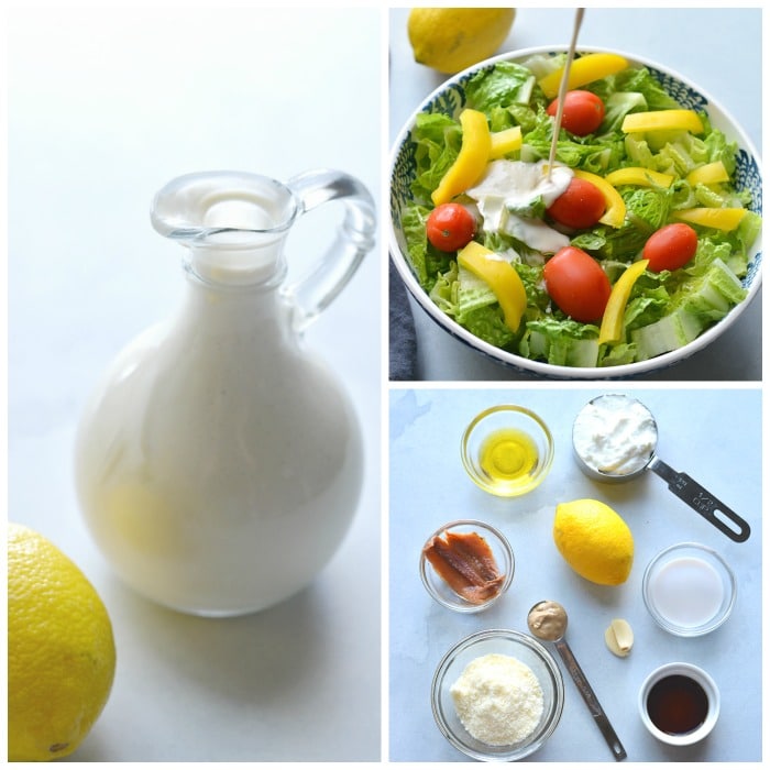 Healthy Greek Yogurt Caesar Dressing {GF, Low Cal} Skinny Fitalicious®