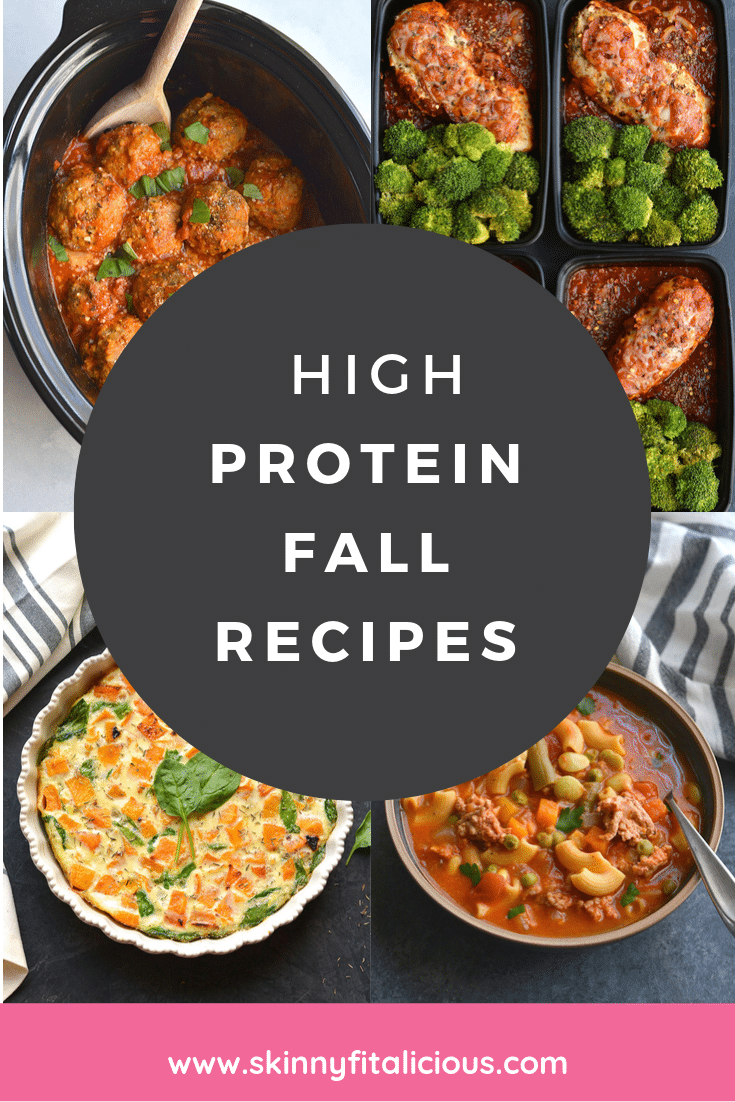 These 30 High Protein Fall Recipes include a variety of breakfast, lunch and dinner recipes. Delicious, comforting, healthy recipes perfect for fall.