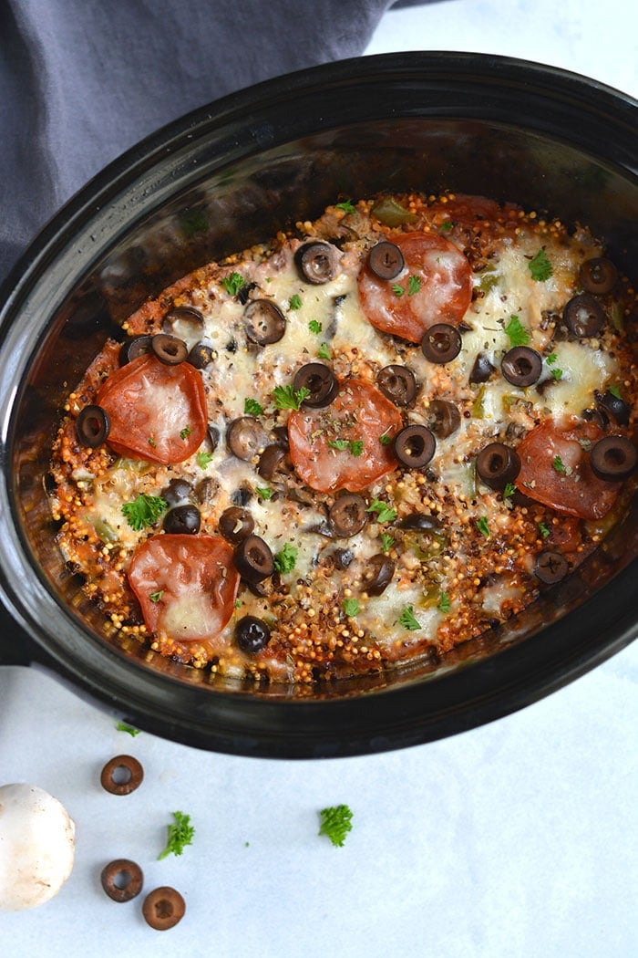 Crockpot Pizza Quinoa