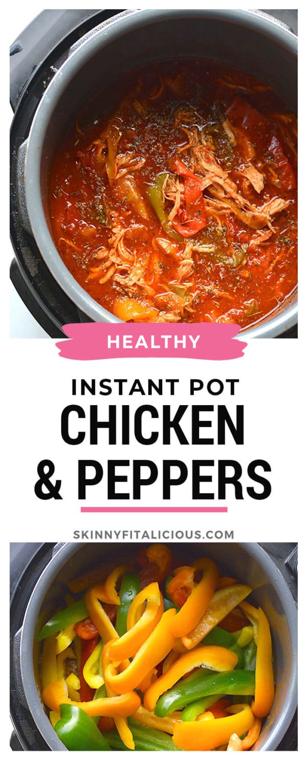 Instant Pot Italian Chicken & Peppers {GF, Paleo, Low Calorie} Skinny