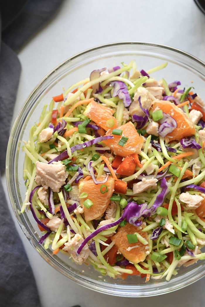 Healthy Chinese Chicken Salad {Low Calorie, GF} - Skinny Fitalicious®