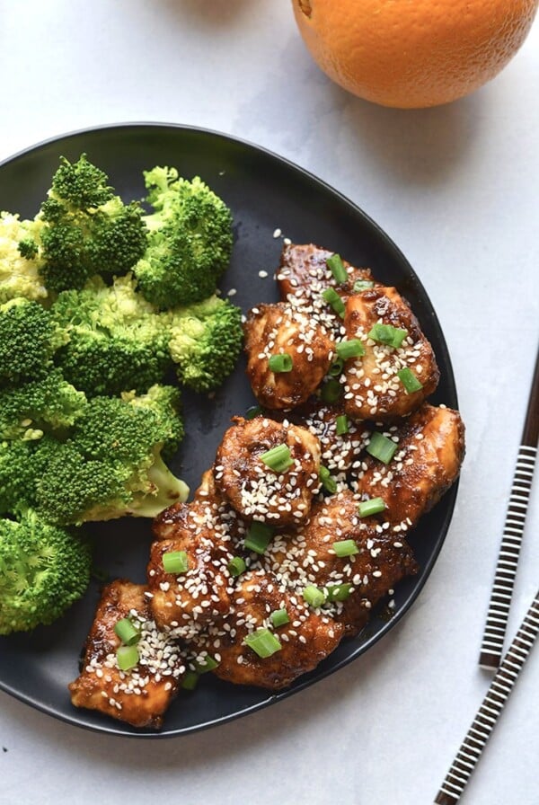 Healthy Orange Chicken is a simple, low calorie version of your favorite takeout meal. This lighter meal is made with real food and gluten free.