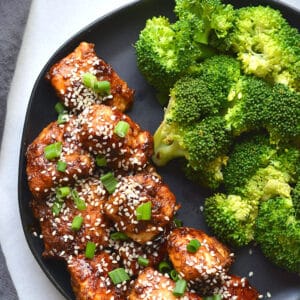 Healthy Orange Chicken is a simple, low calorie version of your favorite takeout meal. This lighter meal is made with real food and gluten free.