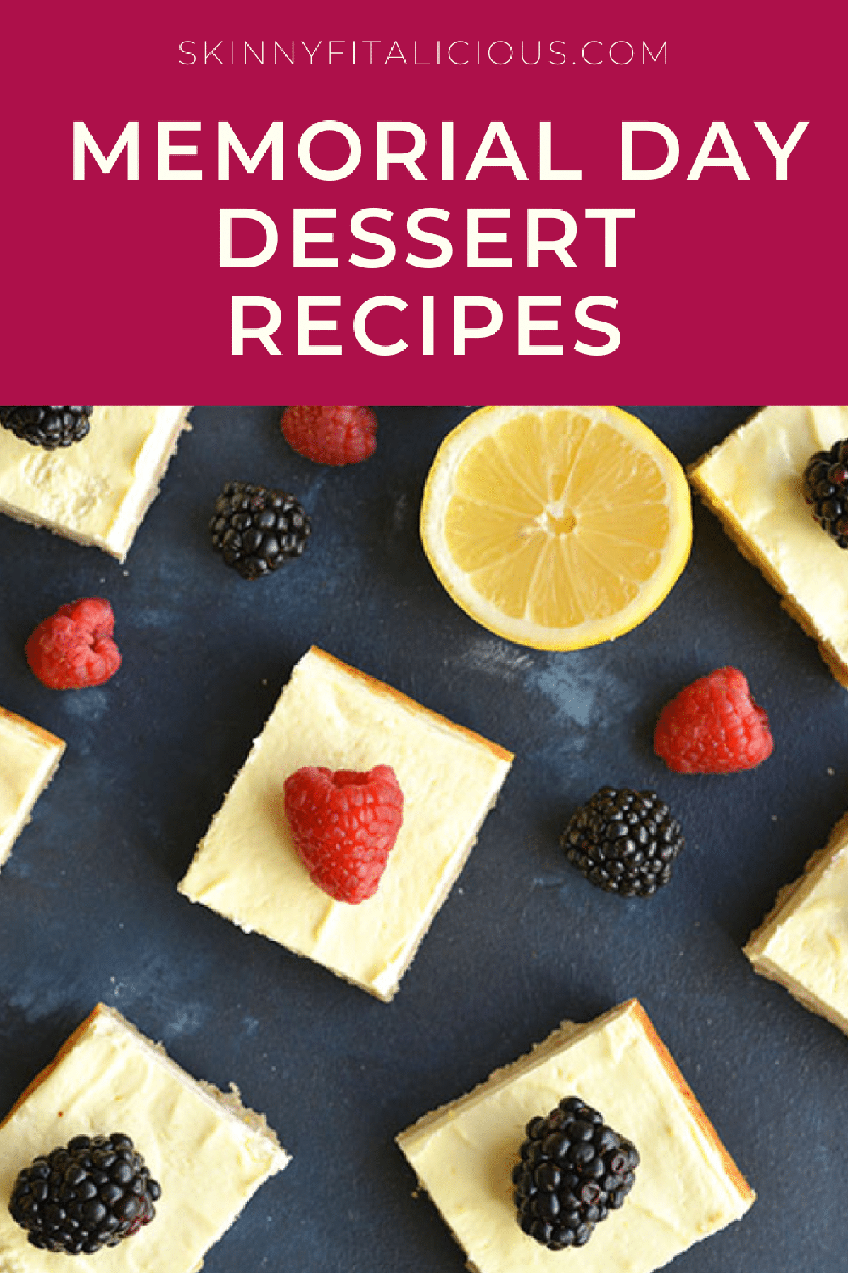 sliced lemon next to a lemon bar with a raspberry on top.