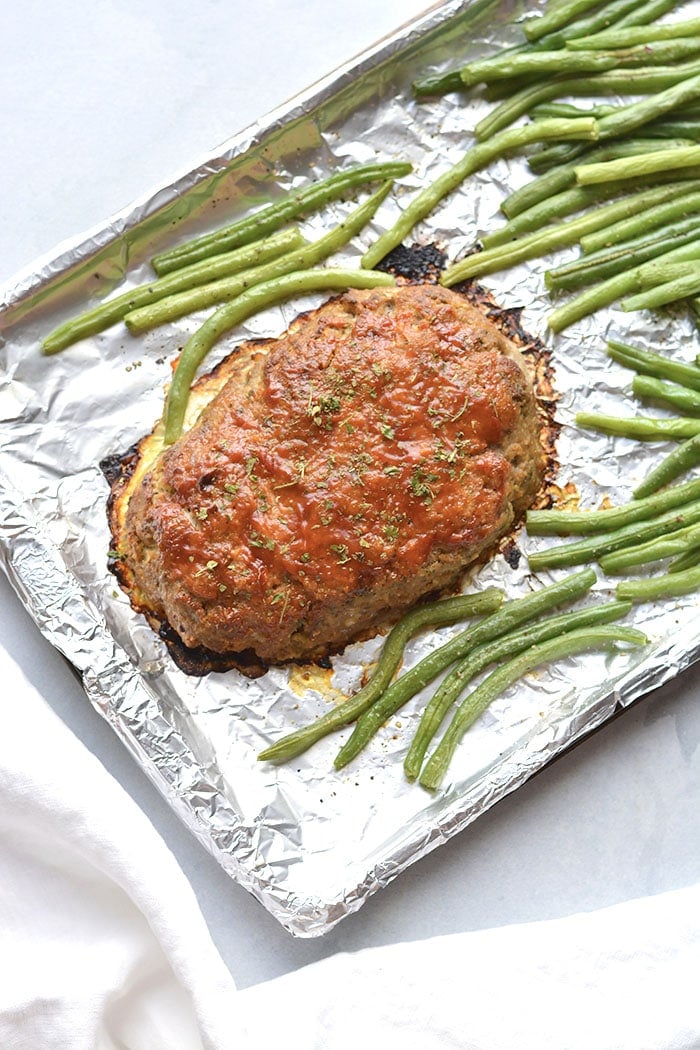 Healthy Turkey Meatloaf {Low Carb, GF, Low Calorie} Skinny Fitalicious®