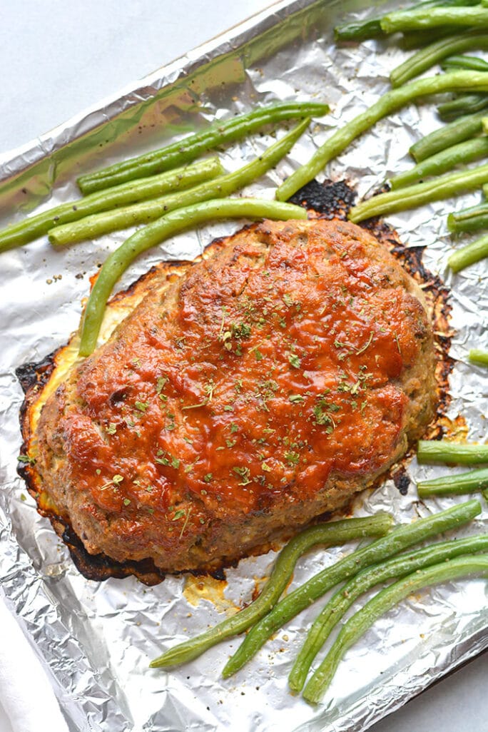Healthy Turkey Meatloaf {Low Carb, GF, Low Calorie} Skinny Fitalicious®