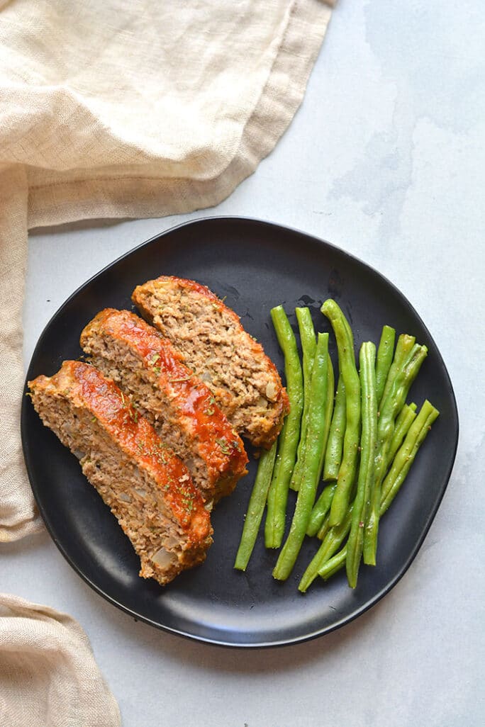 Healthy Turkey Meatloaf {Low Carb, GF, Low Calorie} Skinny Fitalicious®