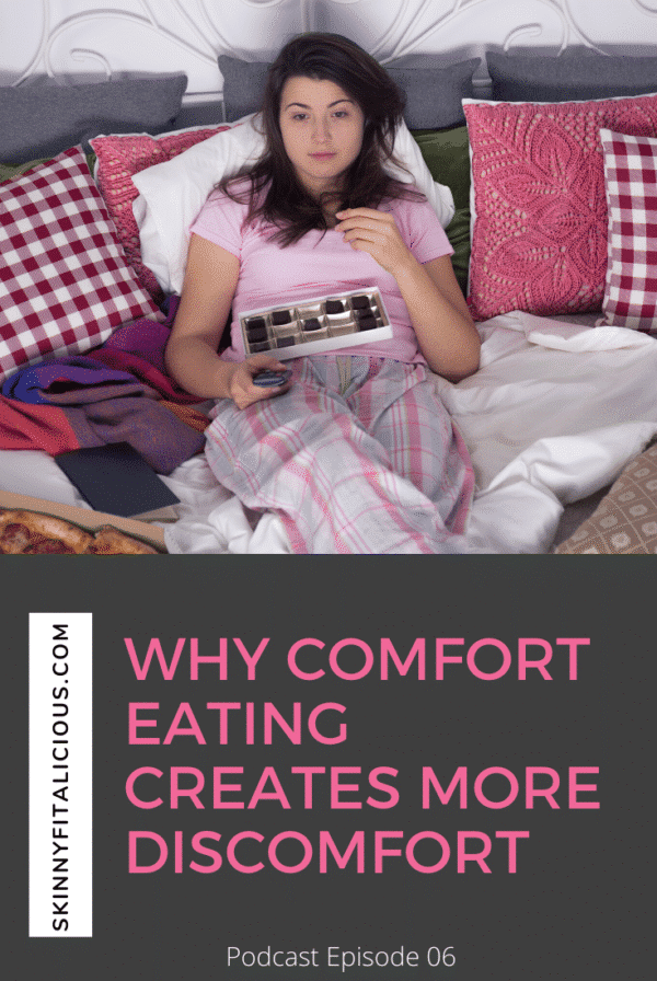Women eating comfort food in bed