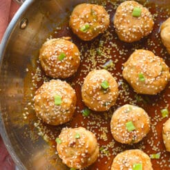 Healthy Asian Meatballs are a low calorie meal made with a sweet chili glaze. An easy and nutritious meatball recipe everyone will love!