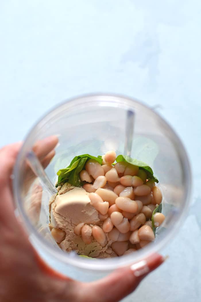 One of my clients (Jessica) tested this recipe with every bean out there. White beans and chickpeas were the best  