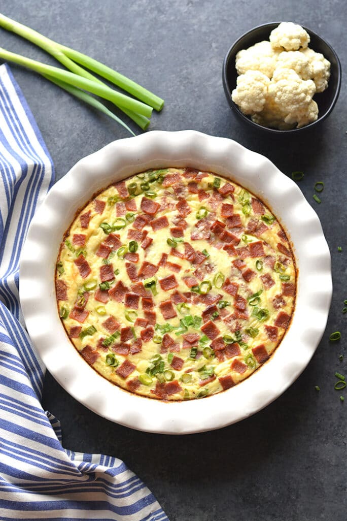 Healthy Quiche Lorraine {GF, Low Cal, Low Carb} Skinny Fitalicious®