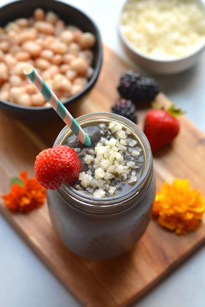 High Fiber Protein Smoothie {Low Calorie, GF} Skinny Fitalicious®