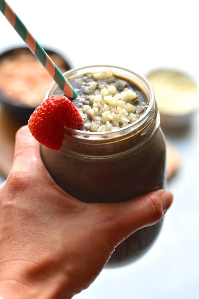 High Fiber Protein Smoothie {Low Calorie, GF} Skinny Fitalicious®