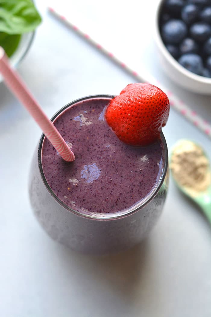 Healthy High Protein Smoothie {Low Calorie, GF} - Skinny Fitalicious®