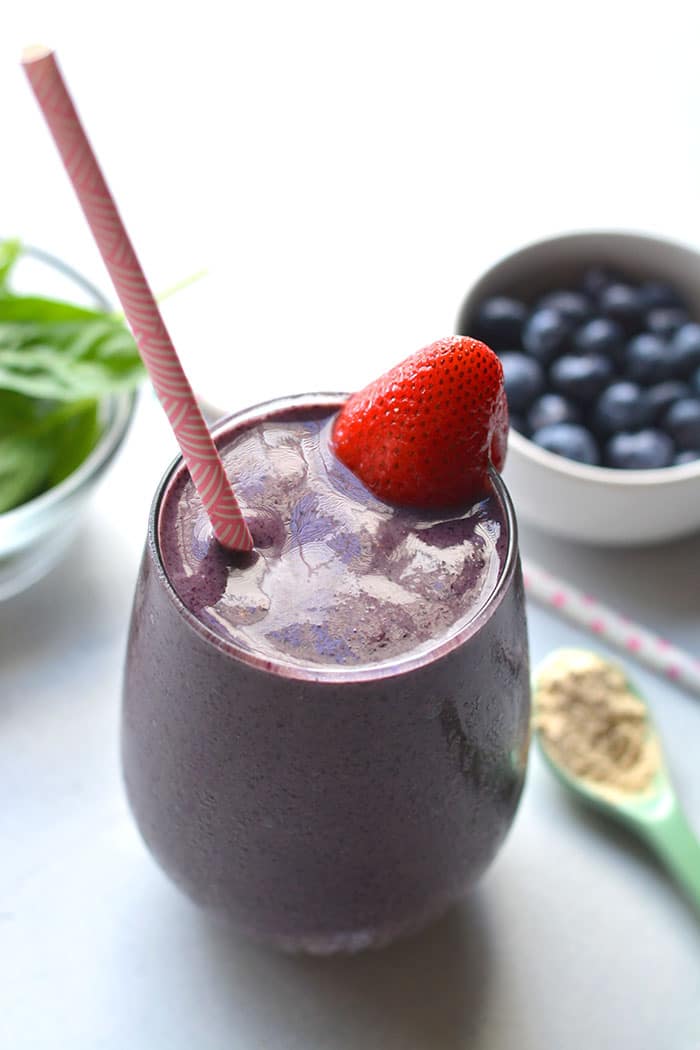 Healthy High Protein Smoothie {Low Calorie, GF} - Skinny Fitalicious®