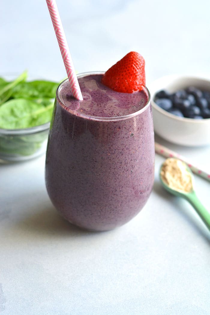 High Fiber Protein Smoothie {Low Calorie, GF} - Skinny Fitalicious®