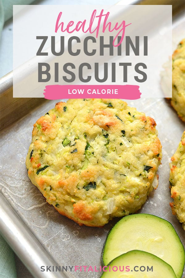 Healthy Zucchini Biscuits are low calorie homemade biscuits made with zucchini and healthy ingredients. Gluten free, dairy free and Paleo friendly too!