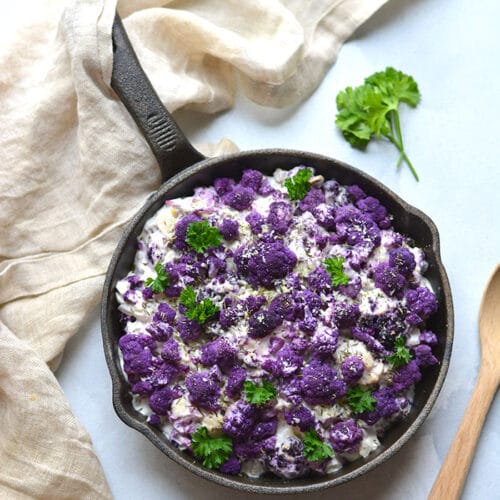 Healthy Cauliflower Au Gratin {Low Cal, GF} Skinny Fitalicious®