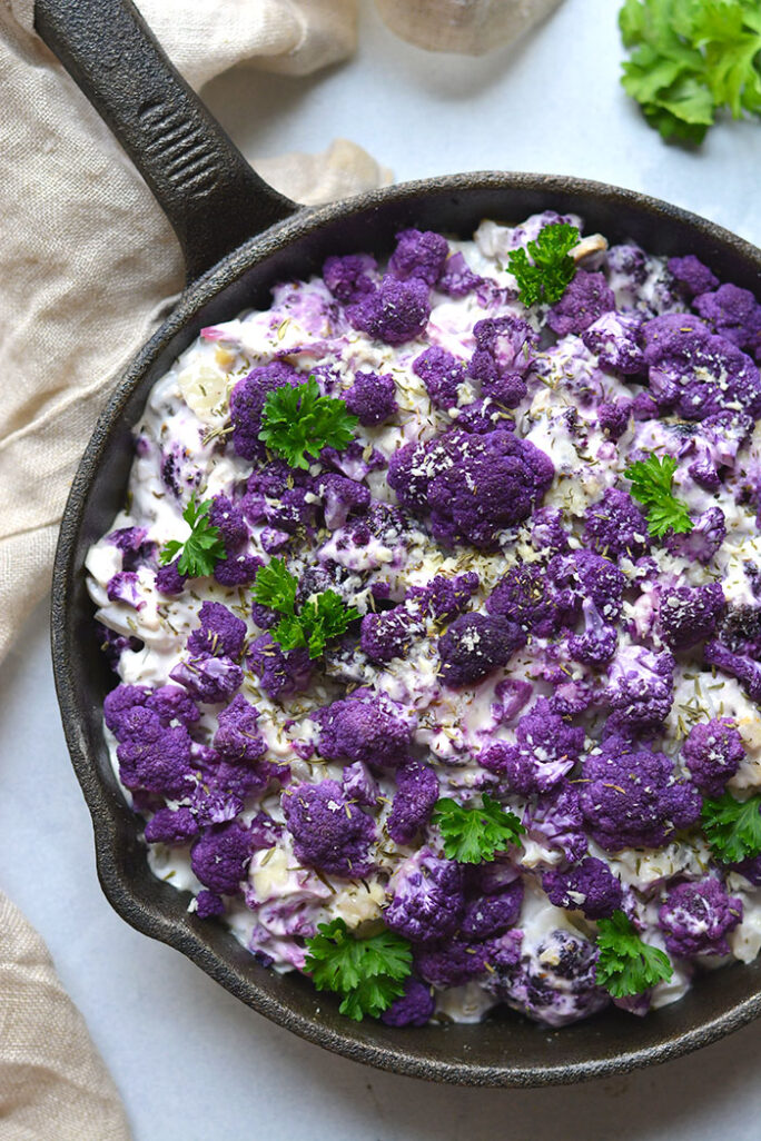 Healthy Cauliflower Au Gratin {Low Cal, GF} Skinny Fitalicious®