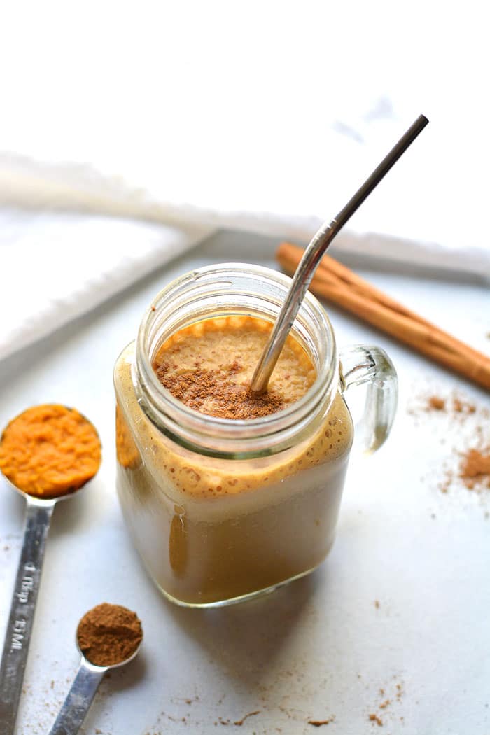 Healthy Pumpkin Protein Smoothie {Low Cal} - Skinny Fitalicious®