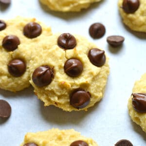 Healthy Banana Almond Flour Cookies are a low calorie cookie recipe made better for you, gluten free and dairy free with just 4 ingredients!