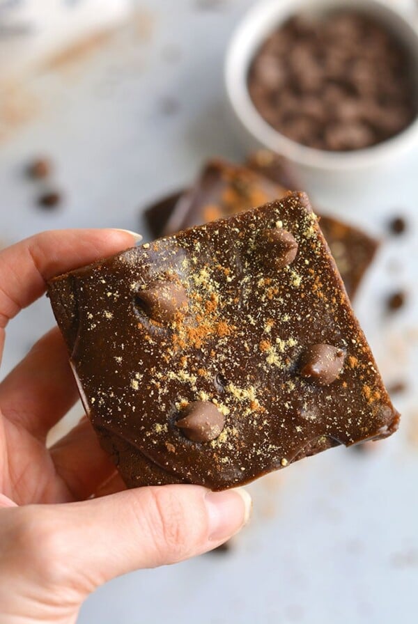 Healthy Gingerbread Protein Brownies are low calorie, made gluten and dairy free and made better for you balanced with protein! A healthy, low sugar dessert! Gluten Free + Low Calorie