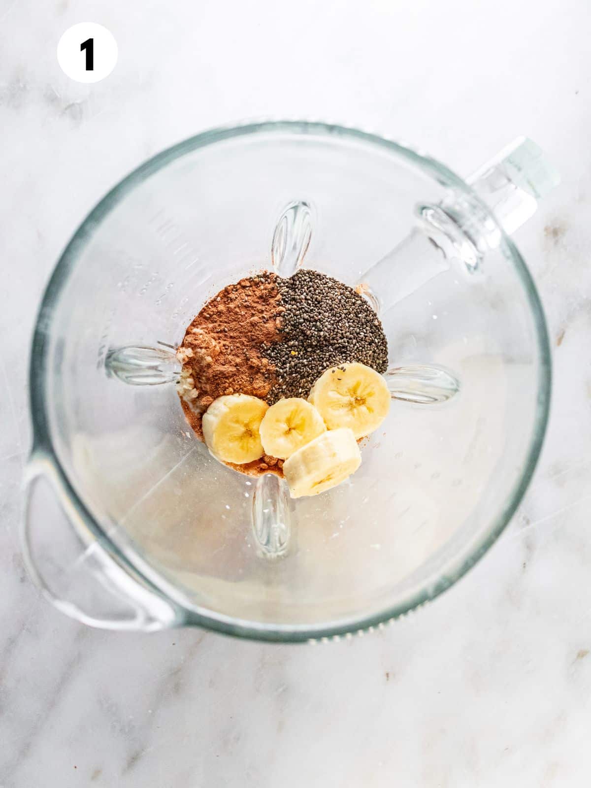 All the ingredients added to the blender.