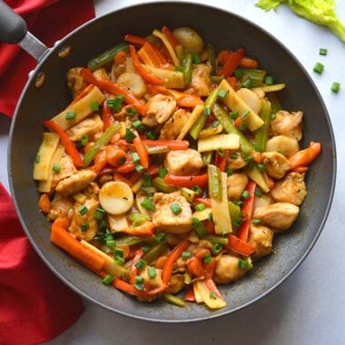 This Healthy Chop Suey recipe is low calorie meal that is lighter than traditional Asian chop suey and it is gluten free!