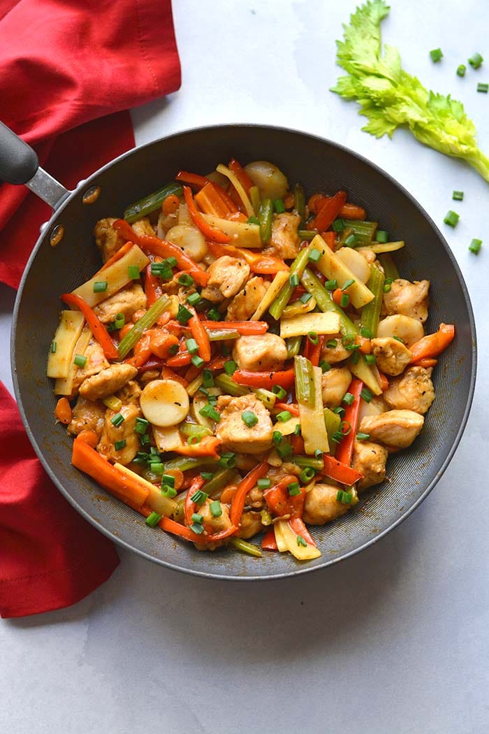 This Healthy Chop Suey recipe is low calorie meal that is lighter than traditional Asian chop suey and it is gluten free!