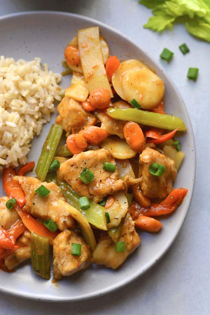 This Healthy Chop Suey recipe is low calorie meal that is lighter than traditional Asian chop suey and it is gluten free!