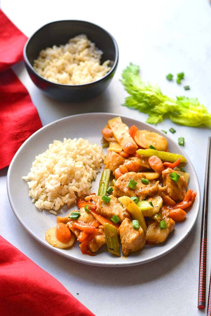 This Healthy Chop Suey recipe is low calorie meal that is lighter than traditional Asian chop suey and it is gluten free!