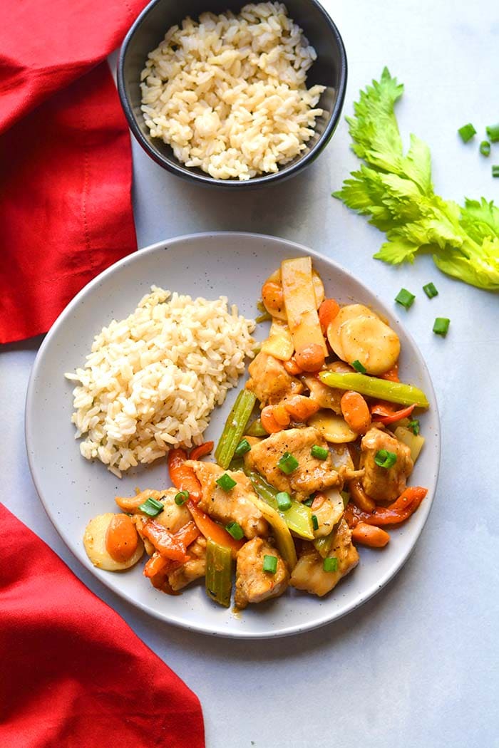 This Healthy Chop Suey recipe is low calorie meal that is lighter than traditional Asian chop suey and it is gluten free!