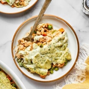 Healthy sheperds pie on a plate.