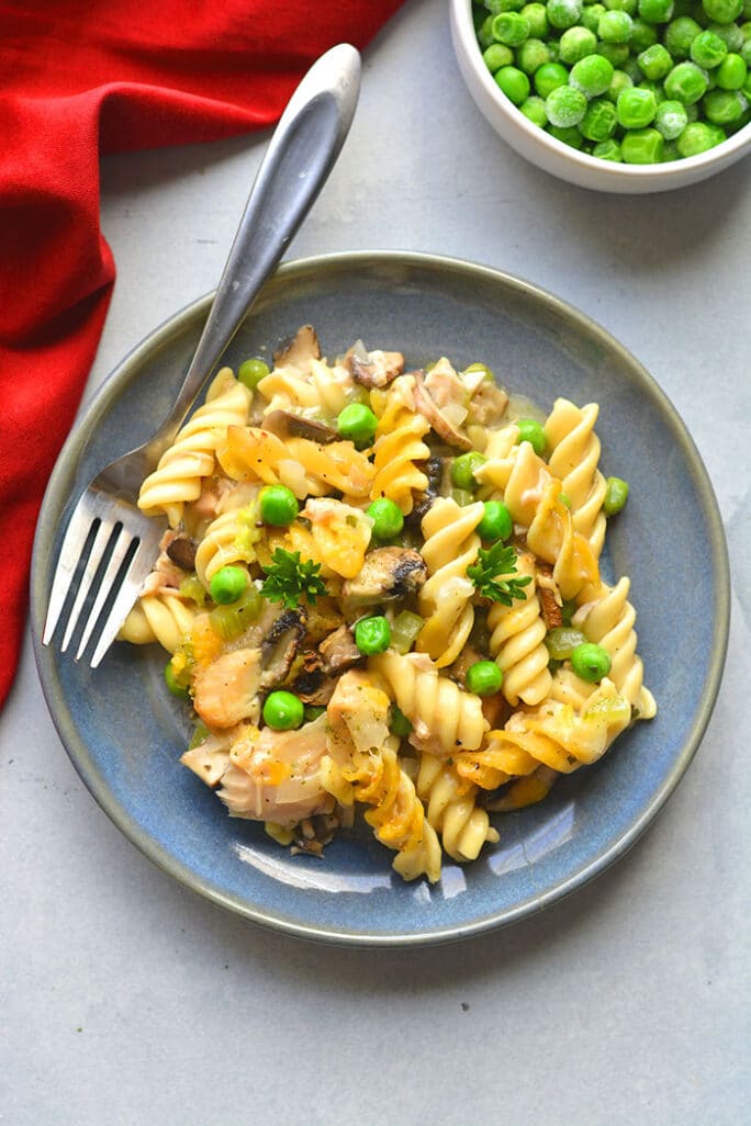 Healthy Tuna Noodle Casserole {Low Calorie, GF} Skinny Fitalicious®