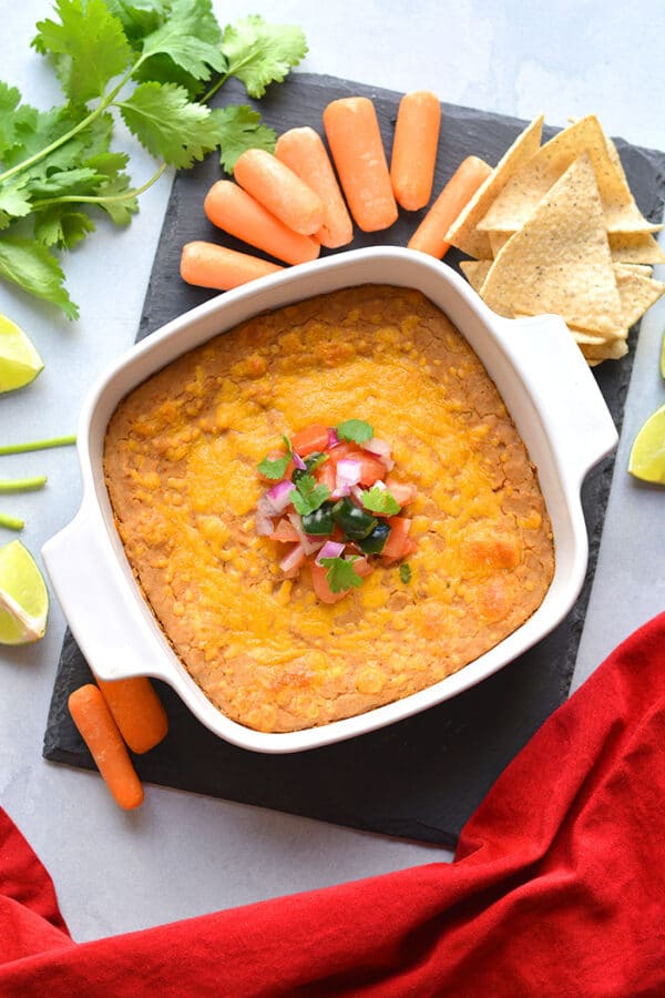 Healthy Pinto Bean Dip {GF, Low Calorie} Skinny Fitalicious®