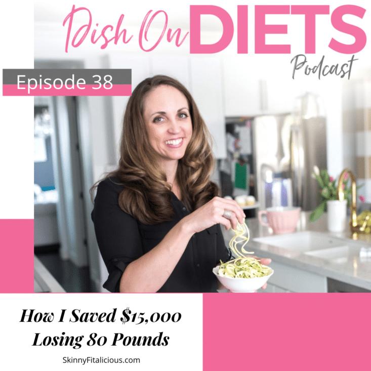 In this Dish on Ditching Diets podcast, hear how I lost $15,000 losing weight, how losing weight saves you money and time.