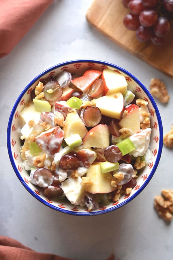 Healthy Waldorf Salad {Low Calorie, GF} Skinny Fitalicious®