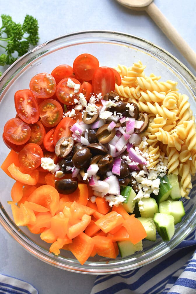 Low Calorie Pasta Salad {Low Cal, GF, Vegan} Skinny Fitalicious®