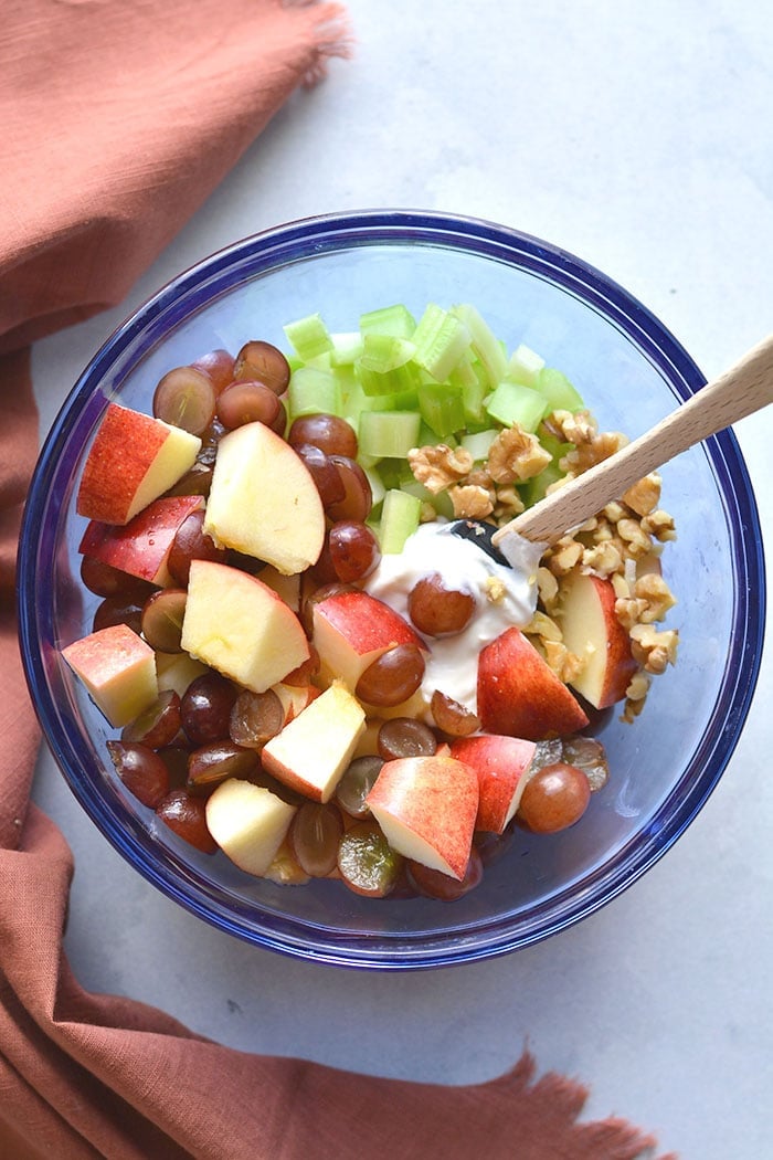 bowl with salad ingredients