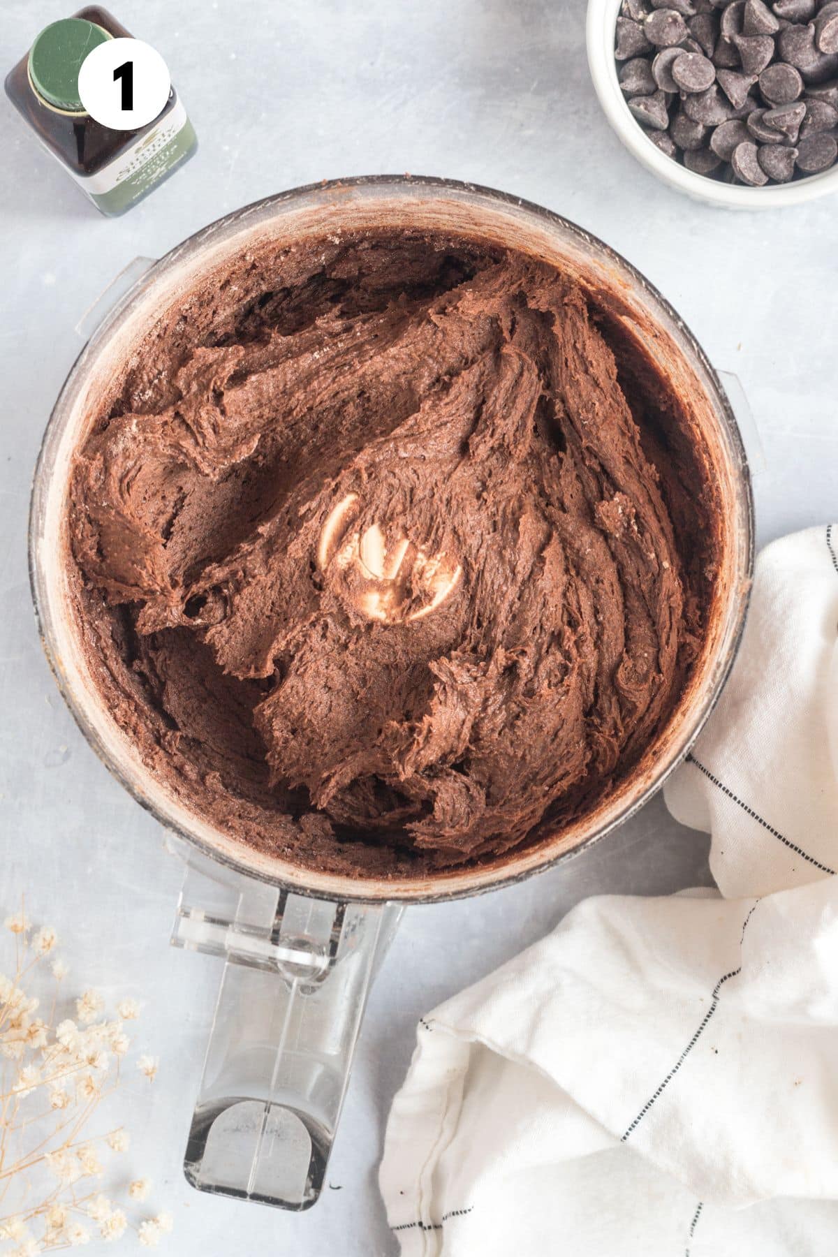 Ingredients for making these protein bars blended in a food processor.