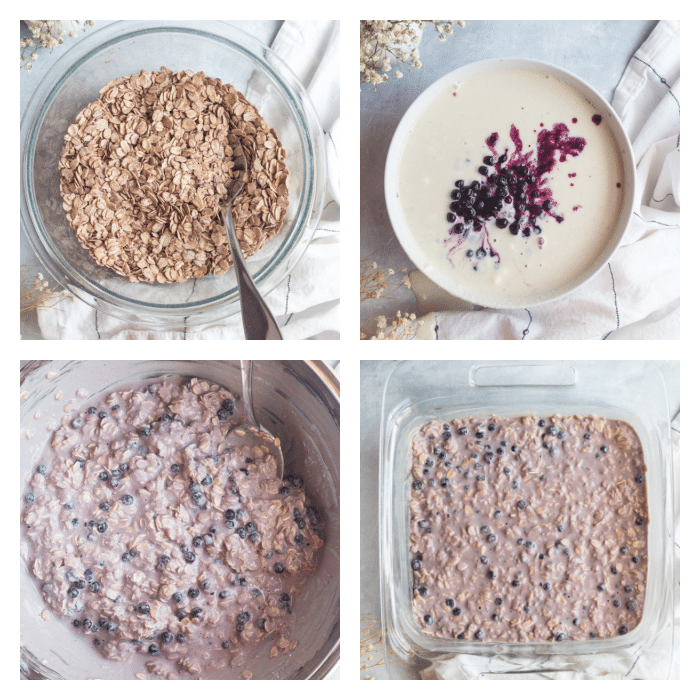 steps for making a protein oatmeal bake