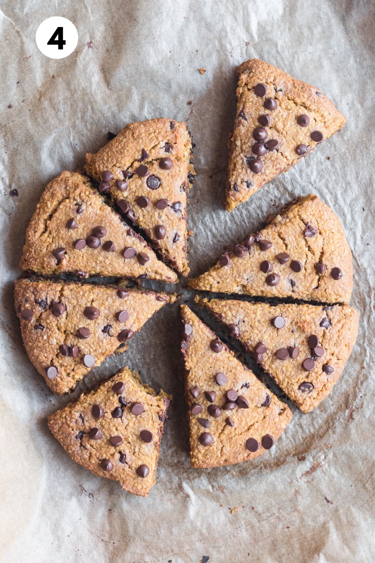 Baked gluten free pumpkin scones.