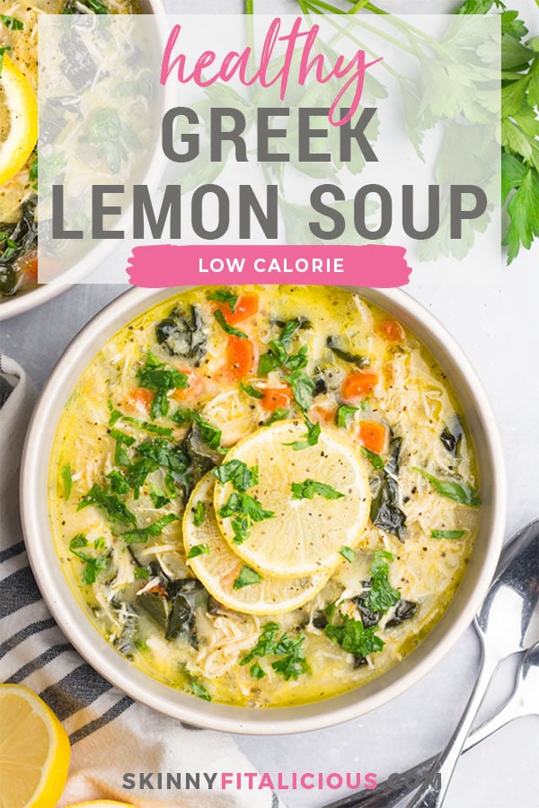 Healthy Greek Lemon Chicken Soup is bursting with delicious flavor. A cozy, low calorie, Paleo and gluten free meal for any time of year! 