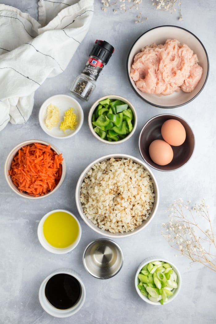 ingredients for healthy fried rice