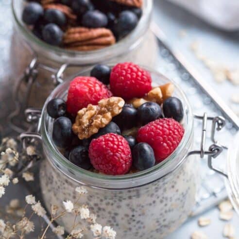 Healthy Protein Overnight Oats {GF, Low Cal} - Skinny Fitalicious®
