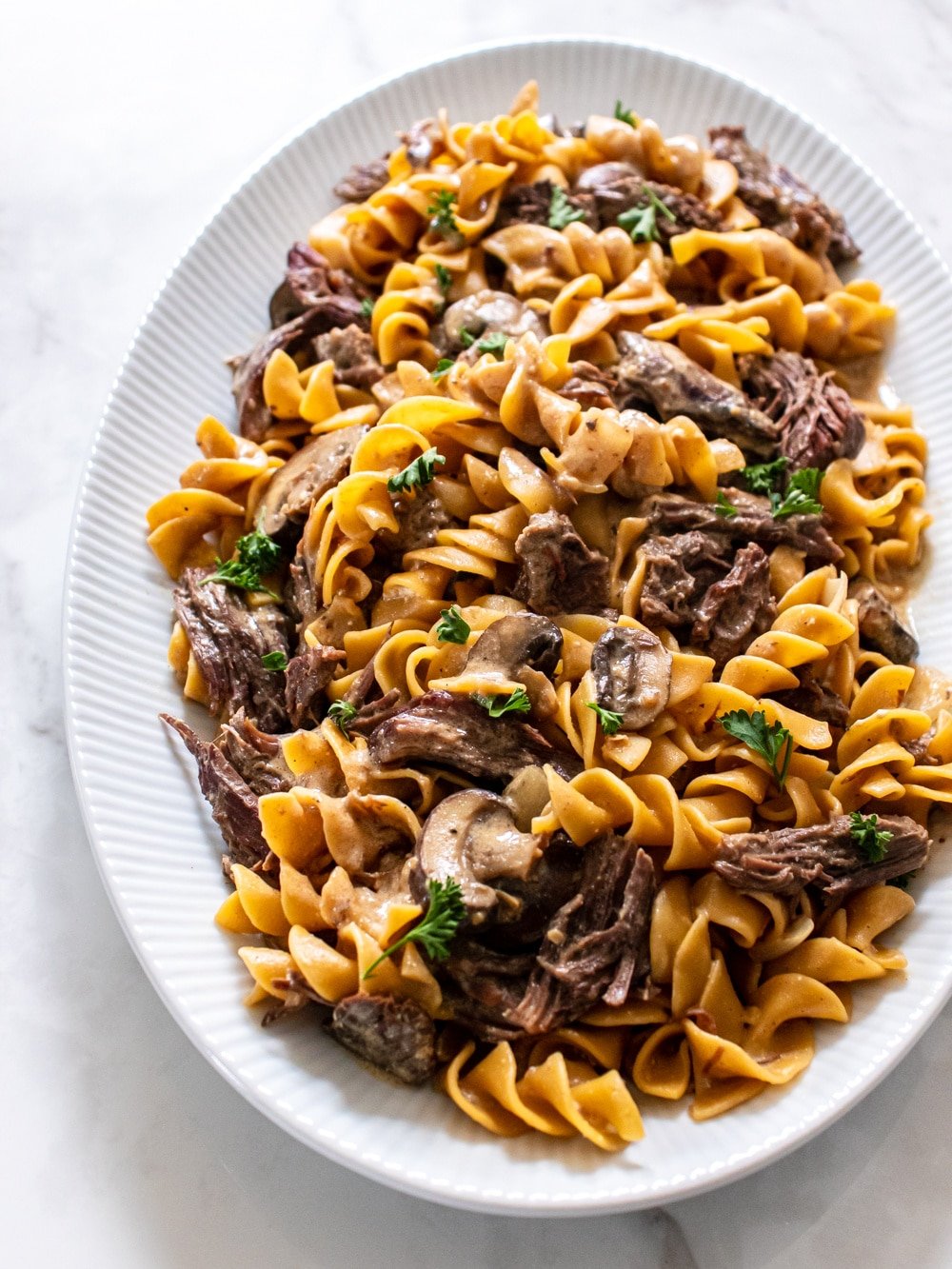 Healthy Beef Stroganoff {GF, Low Cal} - Skinny Fitalicious®