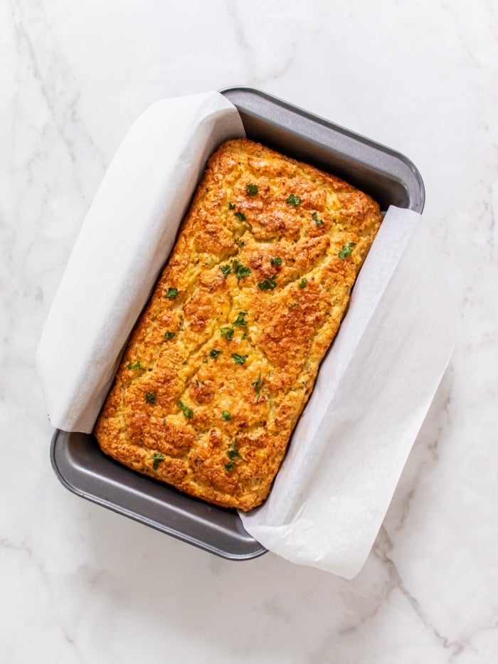 Healthy Cauliflower Bread is low carb, high protein, gluten free and low calorie. A healthy bread recipe packed with nutrition, protein and delicious flavors!